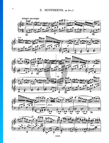 Partition Monferrine en Do majeur, op. 49 n° 2