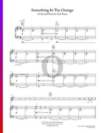 Something In The Orange Partitura