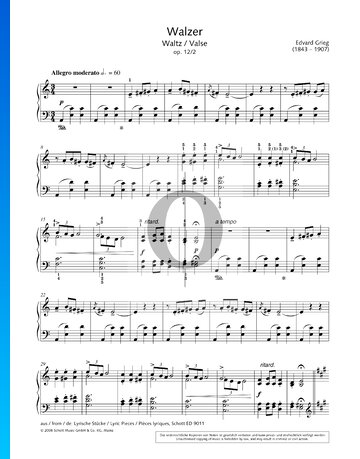 Lyric Pieces, Op. 12 No. 2: Waltz Partitura