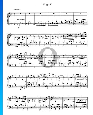 Fuga en si bemol mayor n.º 2, Op. 16 Partitura