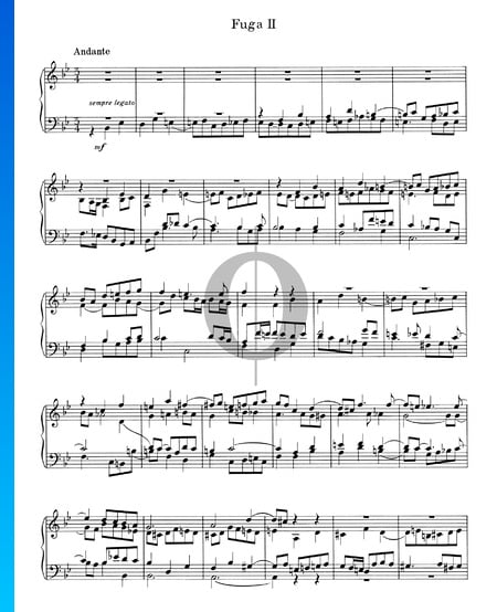 Fugue en Si bémol Majeur No. 2, Op. 16 Partition