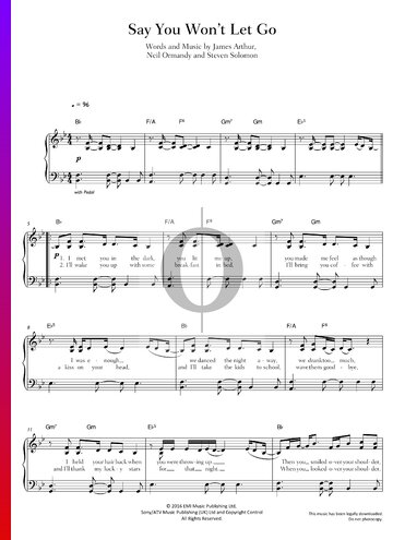 Say You Won't Let Go Sheet Music