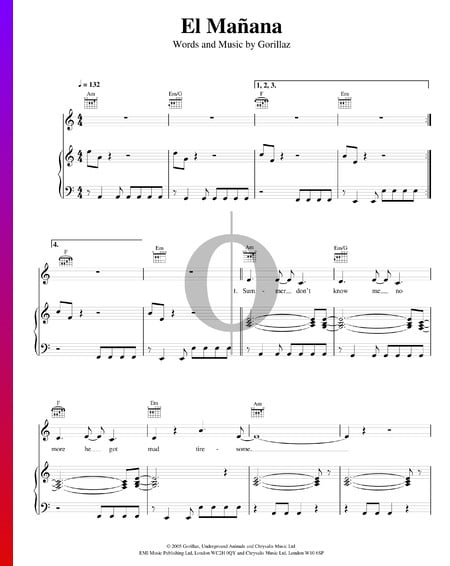 El Manana Sheet Music