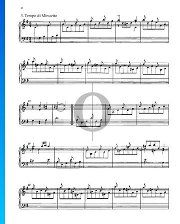 Partita 5, BWV 829: 5. Tempo di Minuetto Sheet Music