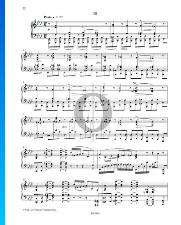 Sonata n.º 1 en fa menor, Op. 6: 3. Presto Partitura