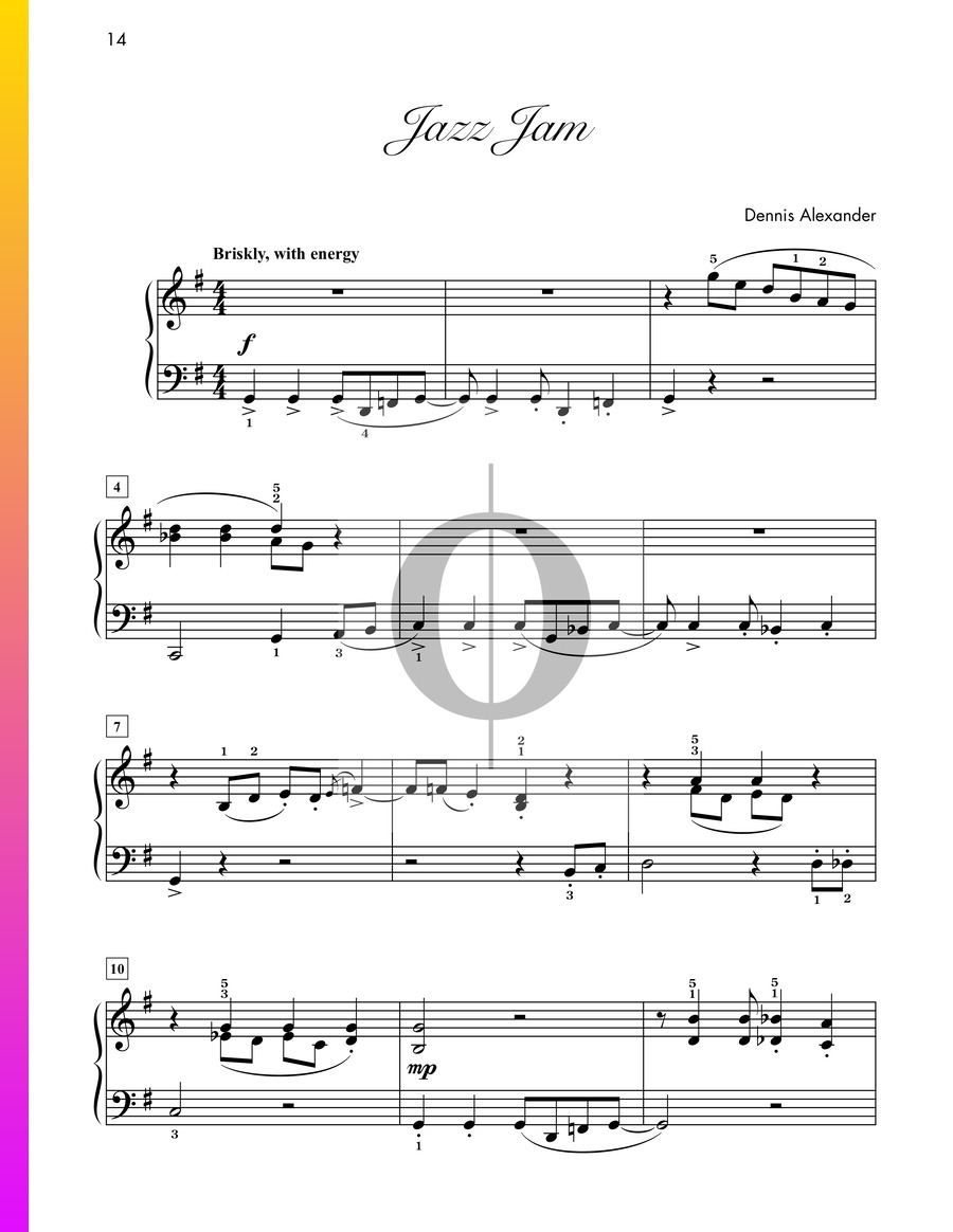 Jazz Jam (Dennis Alexander) Piano Sheet Music - OKTAV