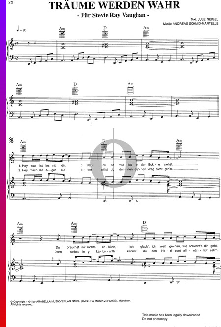 Träume Werden Wahr Musik-Noten