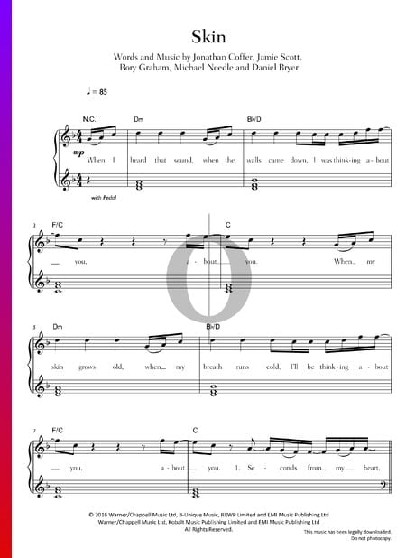 Skin Sheet Music