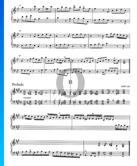 Präludium fis-Moll, HWV 570 Musik-Noten