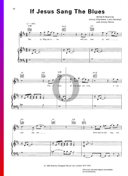 If Jesus Sang The Blues Musik-Noten