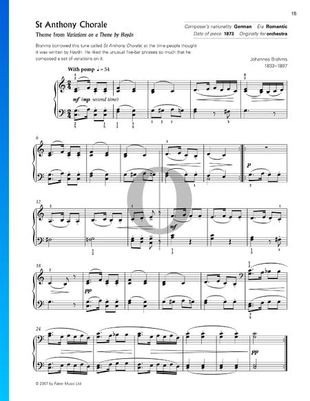 Variationen über ein Thema von Haydn, Op. 56a: 1. Thema, Chorale St. Antoni