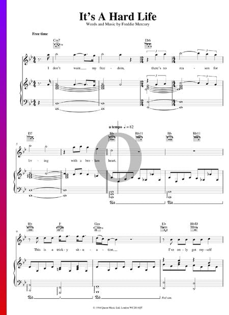 It's A Hard Life Sheet Music