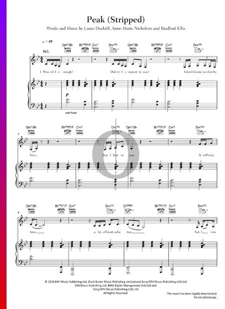 Peak (Stripped) Sheet Music