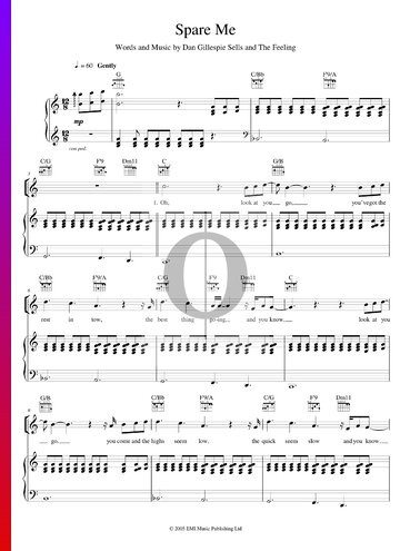 Spare Me Sheet Music