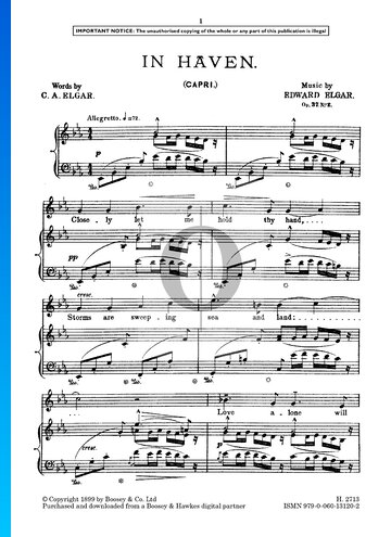Meerbilder Op. 37: Nr. 2 In Haven (Capri) Musik-Noten