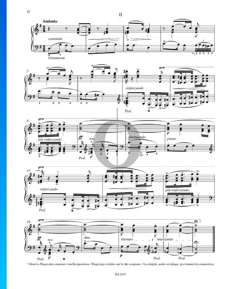 Andante (Zwei Ungarische Volkslieder) II, S. 245 Musik-Noten