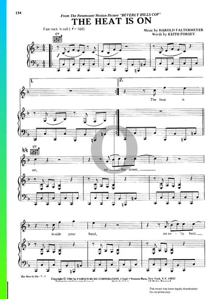 The Heat Is On Musik-Noten