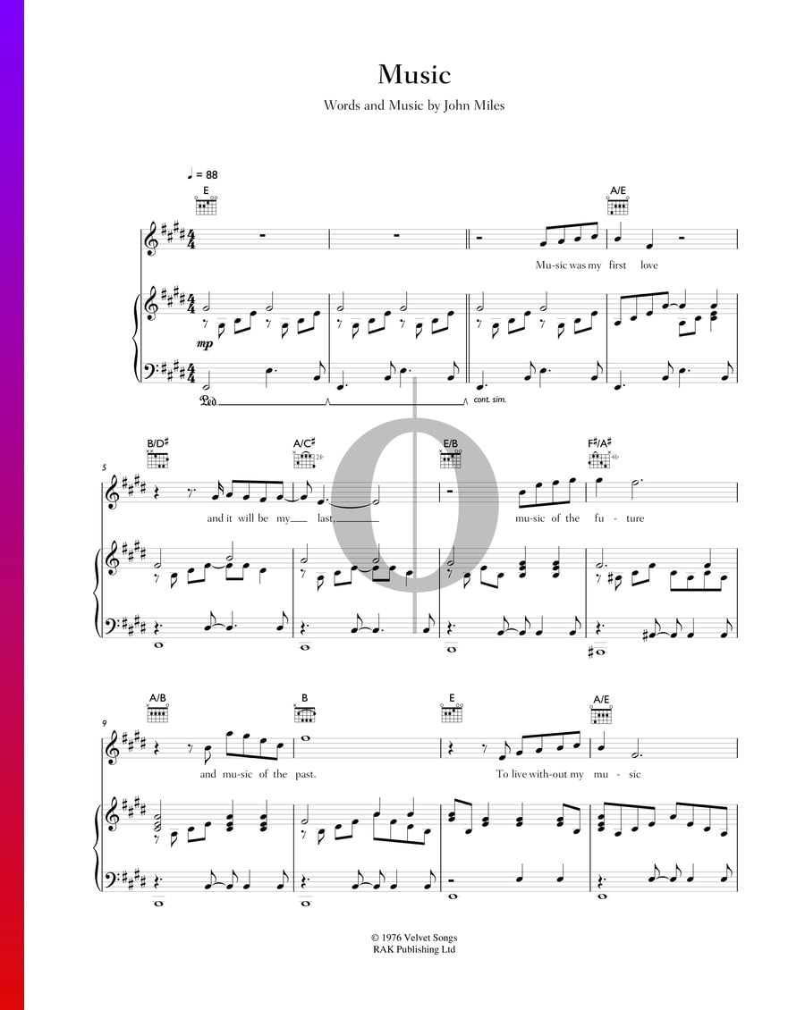 Music Sheet Music Piano Voice Guitar Oktav