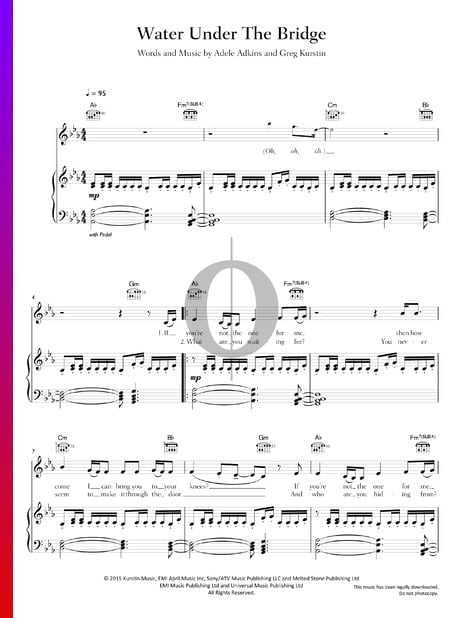 Water Under The Bridge Sheet Music