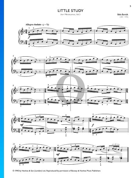 Little Study (Mikrokosmos) Sheet Music