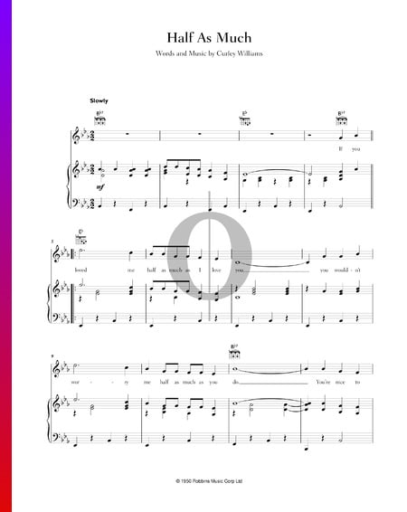 Half As Much Musik-Noten