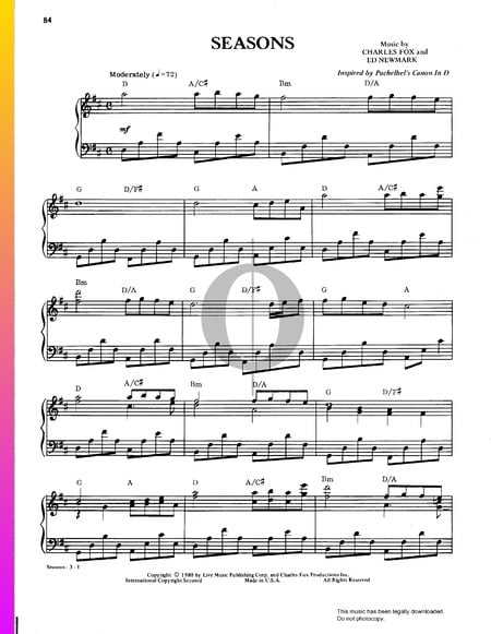 Seasons Sheet Music