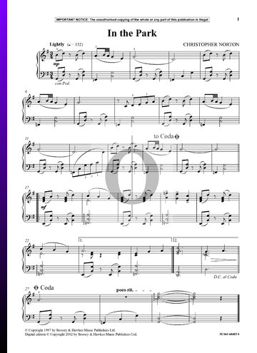 In The Park Sheet Music
