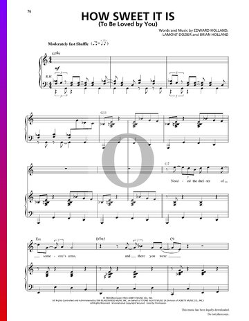 How Sweet It Is (To Be Loved By You) Sheet Music
