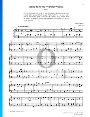  Tales from the Vienna Woods, Op. 325  Sheet Music