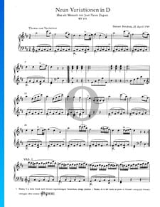 9 Variations in D Major, KV 573