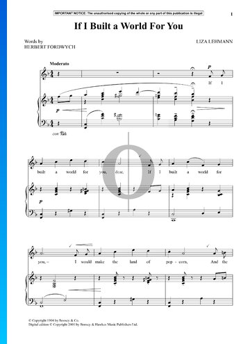 If I Built A World For You Sheet Music