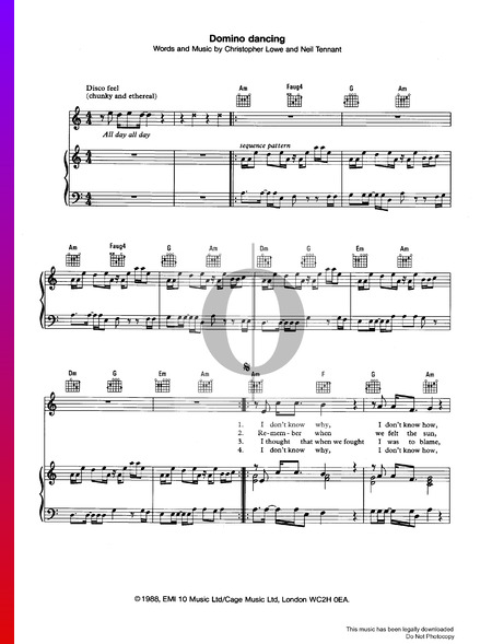 Domino Dancing Sheet Music
