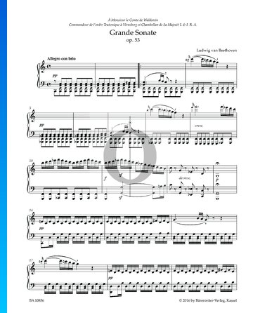 Grande Sonate (''Waldstein''), Op. 53: 1. Allegro con brio Musik-Noten
