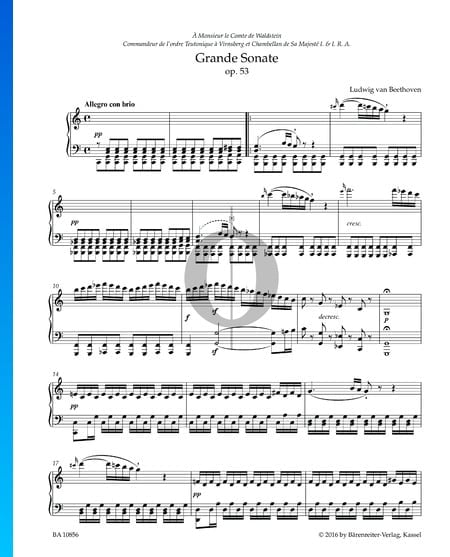 Sonata para piano (''Waldstein''), Op. 53: 1. Allegro con brio