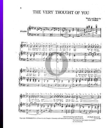 The Very Thought Of You Musik-Noten