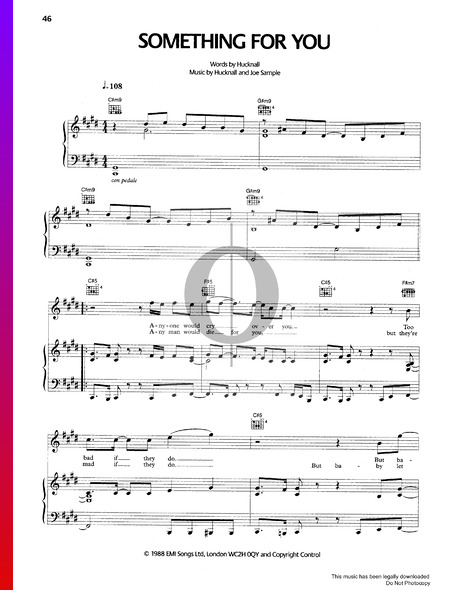 Something For You Sheet Music