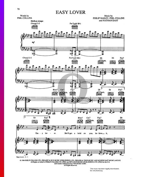 Easy Lover Musik-Noten