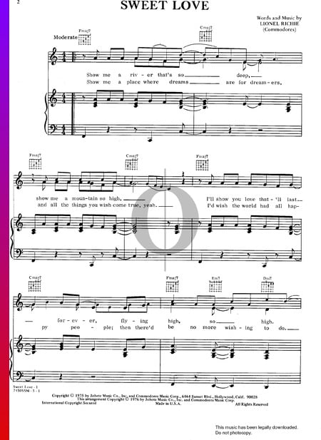 Sweet Love Musik-Noten