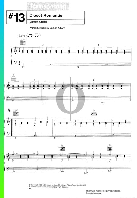 Closet Romantic Musik-Noten