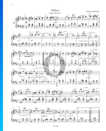 Waltz, Op. 39 No. 11 Sheet Music