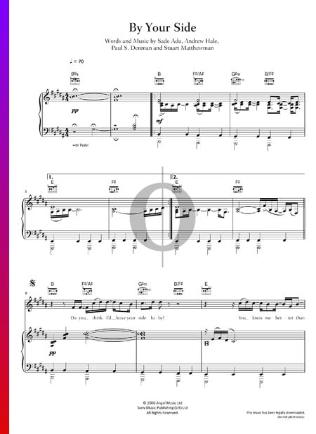 By Your Side Sheet Music
