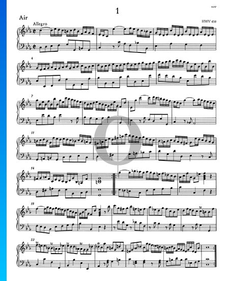 Aire en do menor, HWV 458 Partitura