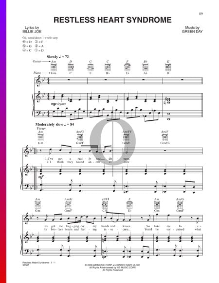 Restless Heart Syndrome Musik-Noten