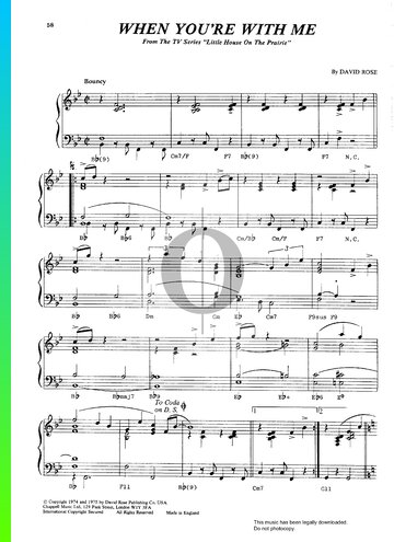 When You're With Me Sheet Music