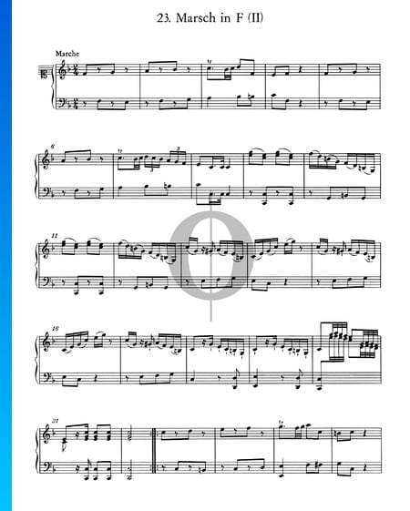 Marsch in F-Dur, II Musik-Noten