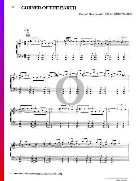 Corner Of The Earth Sheet Music