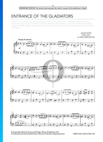 Einzug der Gladiatoren, Op. 68 Musik-Noten
