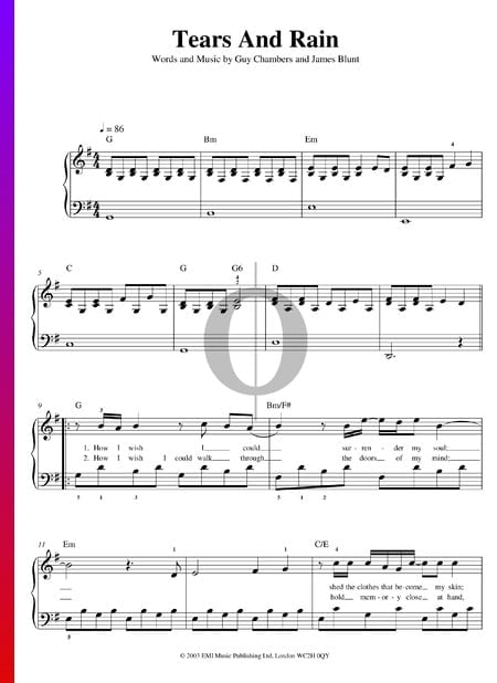 Tears And Rain Musik-Noten