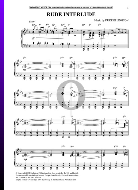 Rude Interlude Sheet Music