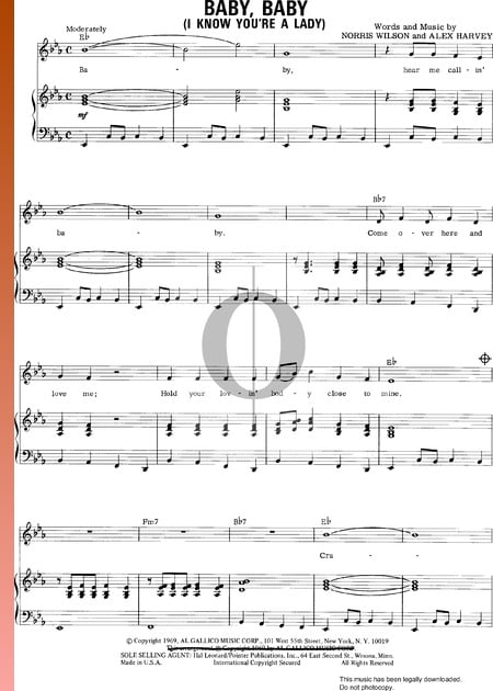 Baby Baby (I Know You're A Lady) Musik-Noten